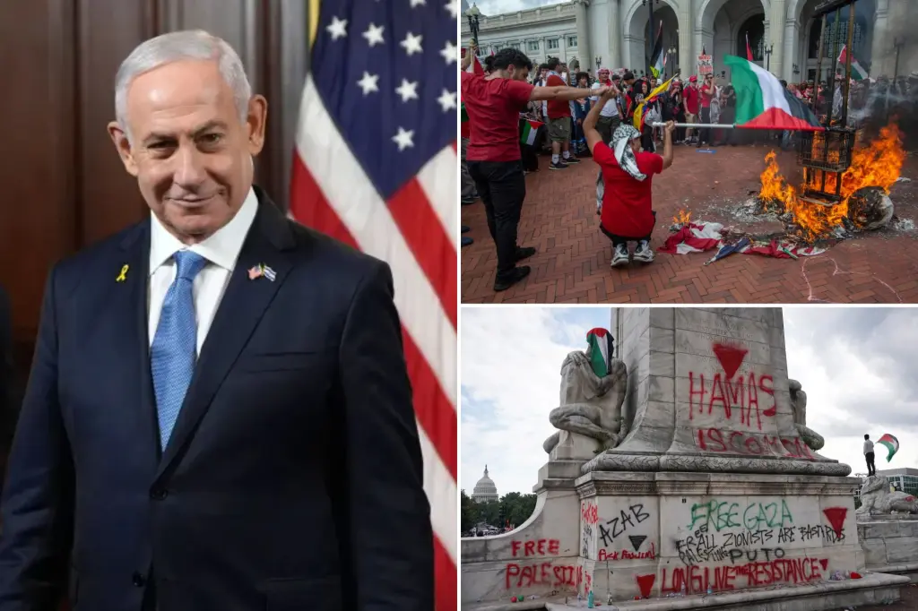 The flag burning, terrorist supporting anti-Israel protesters are proving Netanyahu right