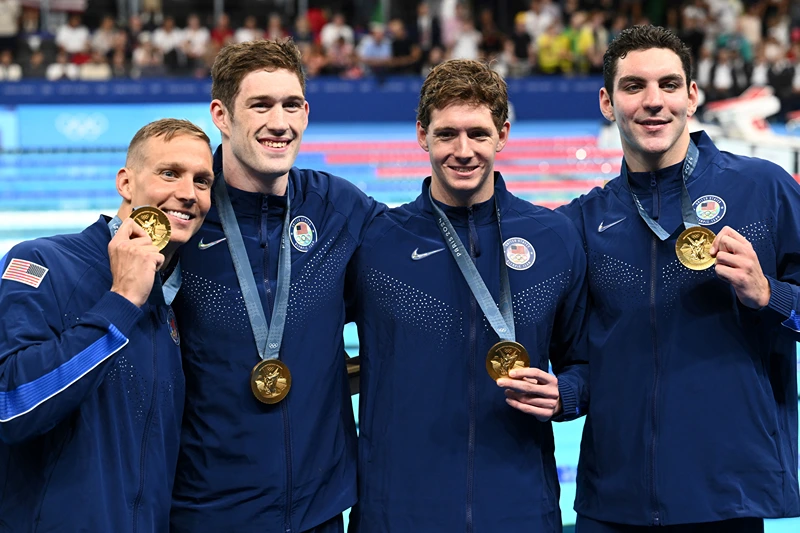 Team USA Wins First Gold Medal Of Paris Summer Olympics At Men’s 4×100 Meter Freestyle Relay