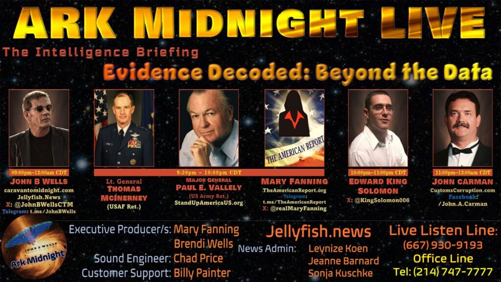 27 July 2024 : Caravan to Midnight - ArkMidnight Tonight - The Intelligence Briefing / Evidence Decoded: Beyond the Data