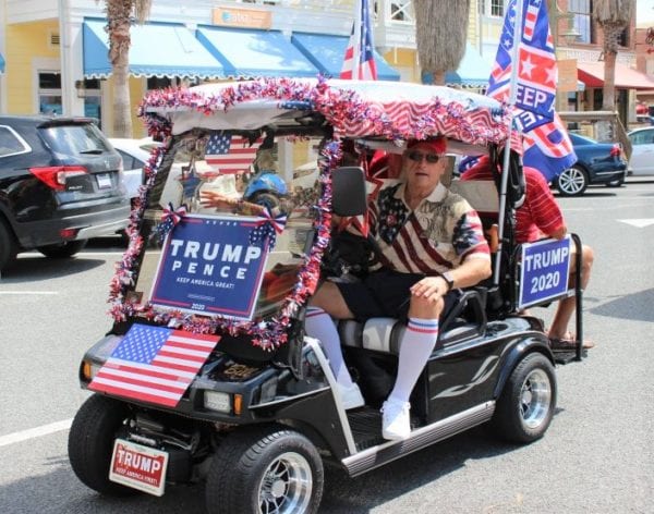 WATCH: Trump Supporters Dwarf ‘Cat Ladies For Kamala’ Event With Massive Golf Cart Rally