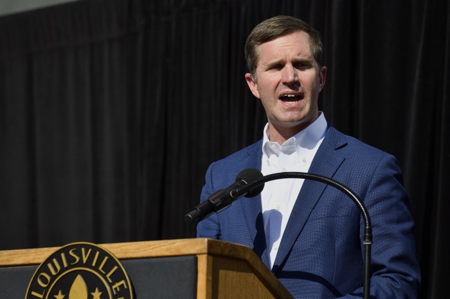A Laughing Beshear Won't Apologize for 'Vile' Comments Wishing Rape on JD Vance's Family
