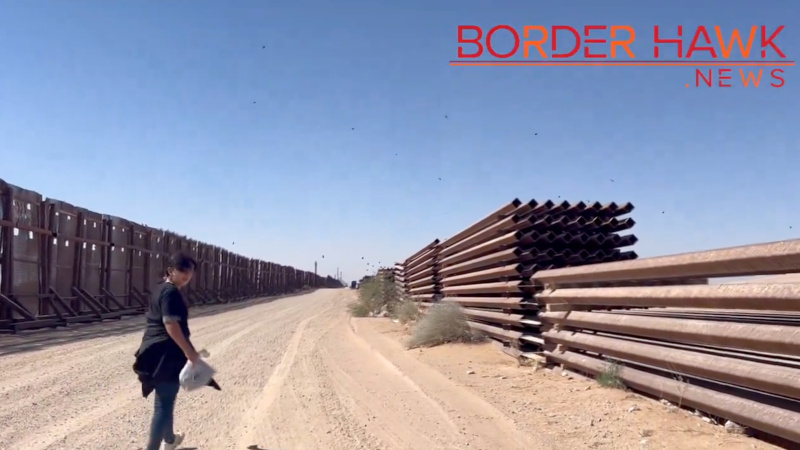 EXCLUSIVE: Lone Woman Hops Border Wall, Asks Reporter Where to Surrender to US Authorities