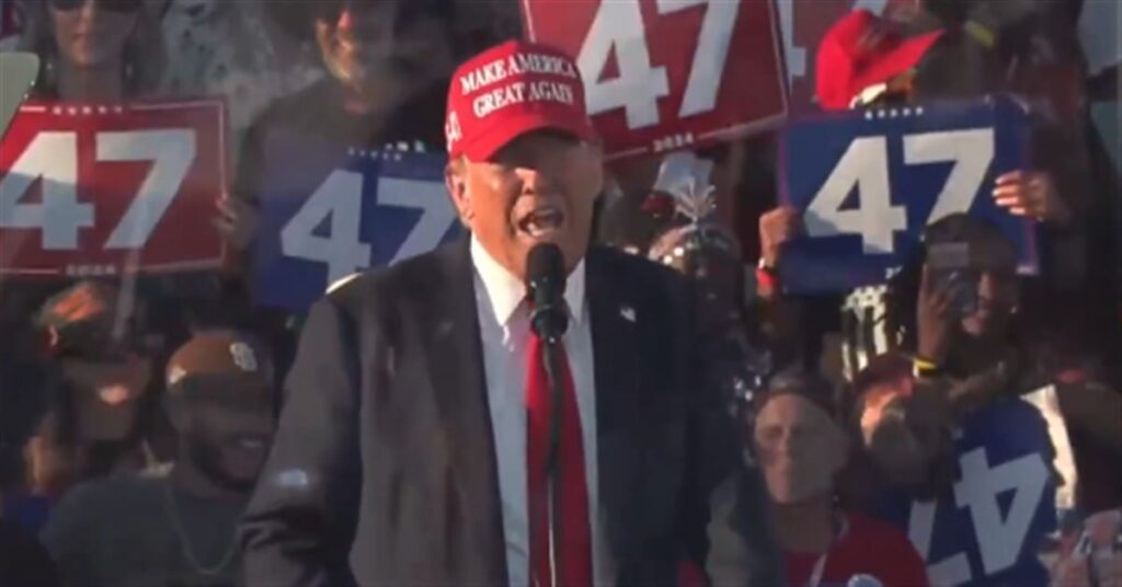 Liberals have a melt down after Trump mocks female heckler at rally: ‘Back home to mommy’