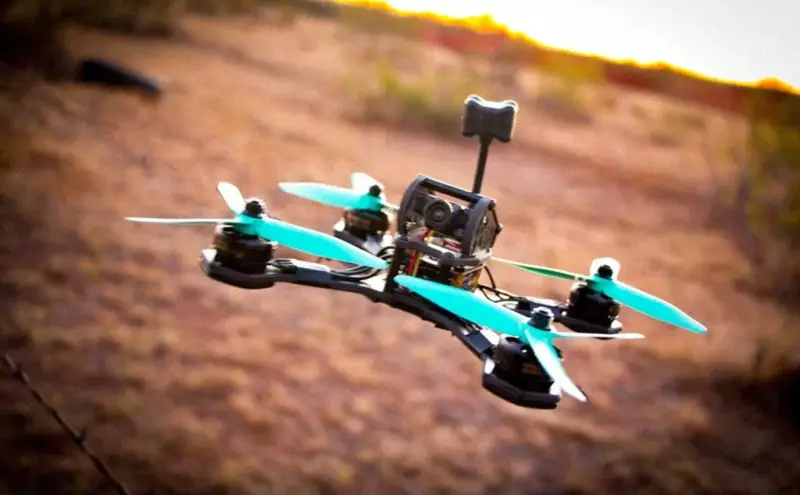 Footage of the first combat use of the automatic target acquisition system on the Mikrob-10 UAV is shown