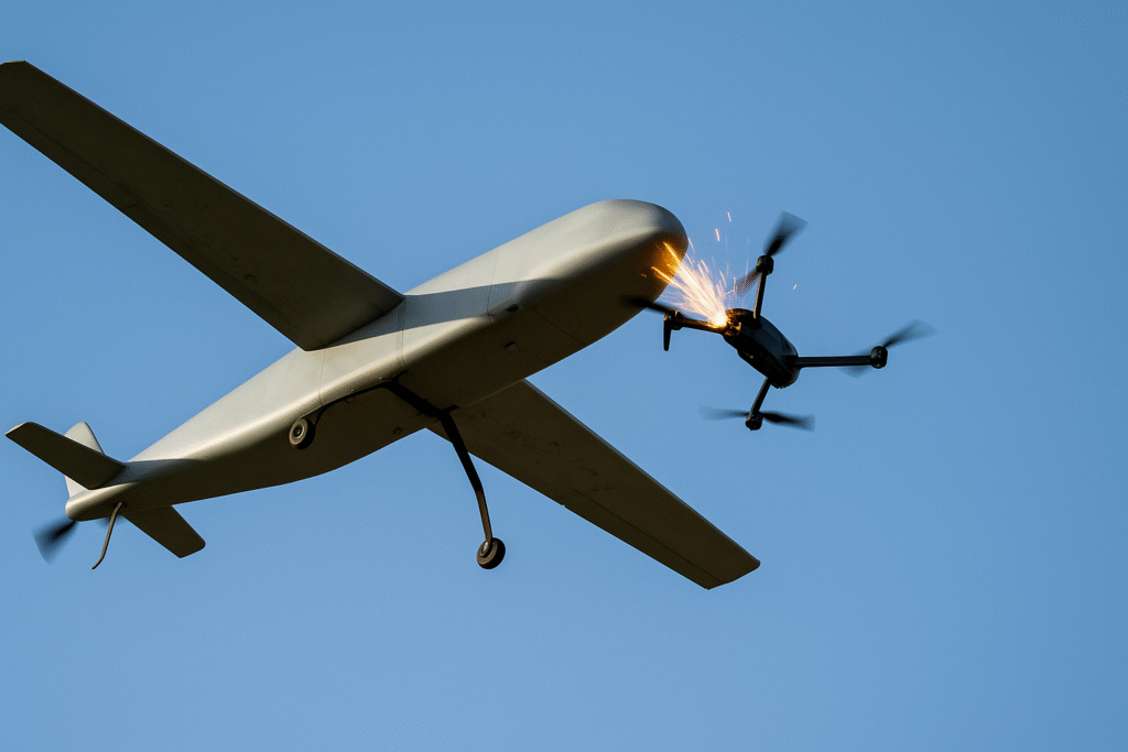 Russian UAV operators using ramming tactics against Ukrainian drones (VIDEO)