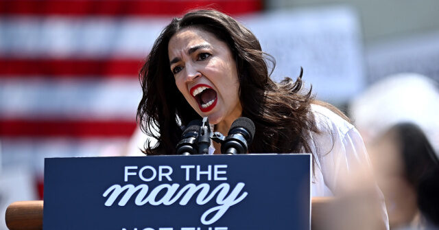 The Hill on Friday floated Rep. Alexandria Ocasio-Cortez (D-NY) as a potential contender for the 2028 Democrat Presidential nomination. Amie Parnes, a senior congressional correspondent for The Hill, included Ocasio-Cortez as the last name on a list of seven Democrats who could be contenders for the nomination in 2024. One Democrat strategist, speaking anonymously, told the outlet that Ocasio-Cortez can “cut through the BS and tell it like it is,” adding she “doesn’t talk like Washington.” However, Ocasio-Coretz’s very progressive record could hinder her odds if she does run, according to some Democrats. “She and the ‘squad’ started pushing too hard, too fast,” another strategist told the Hill. “D.C. doesn’t work that way. And our party doesn’t work that way. We need to get back to the basics.” Ocasio-Cortez represents a deeply progressive faction of the party, as the strategist pointed out, and Vice President Kamala Harris, the most progressive and radical presidential nominee in history, notably lost the election to President-elect Donald Trump earlier this month in a landslide. Many, including some Democrat strategists, are pointing to the left’s radical progressive policies as factors behind the loss.