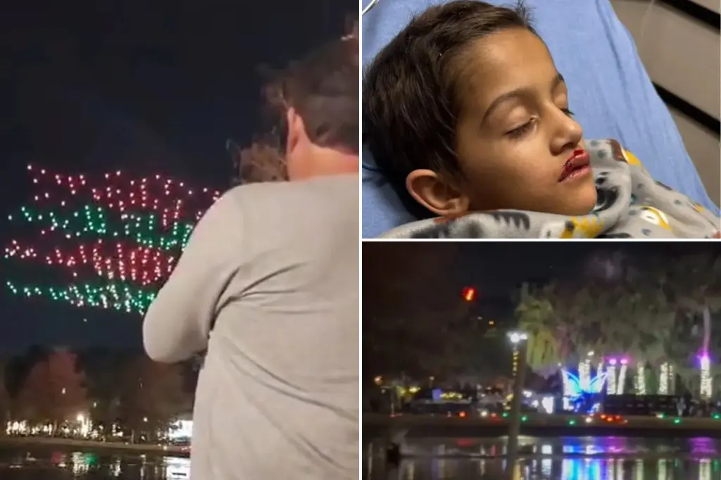 Wild video shows drones dive-bomb Florida Christmas show crowd — multiple injuries reported, including little boy whose moms say is clinging to life