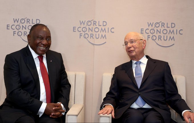 South African President Ramaphosa attends Davos WEF meeting