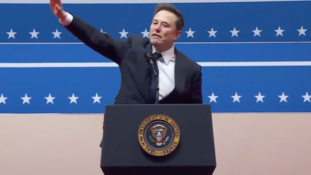 After Elon Musk Raises His Hand From His Heart, PBS Labels Him ‘Fascist’