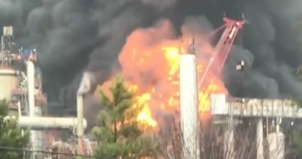 BREAKING: Massive Fire Erupts At Refinery Plant, Hazmat Situation Declared