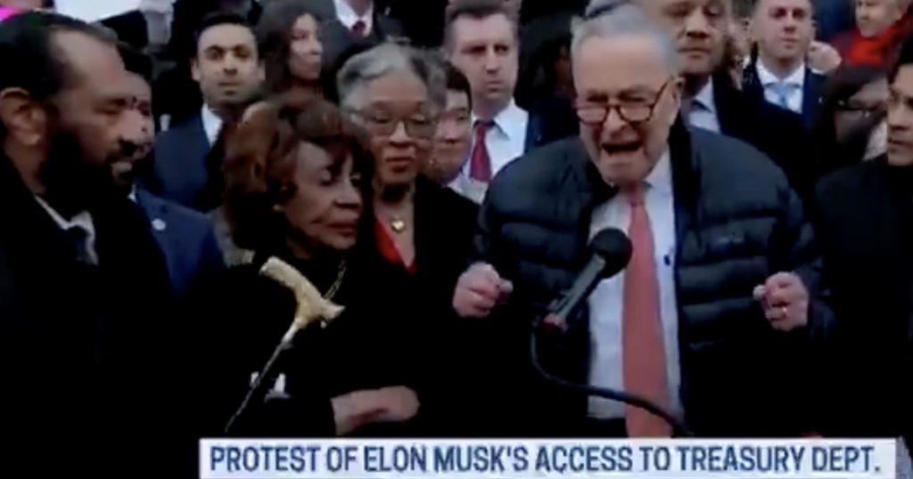 Chuck Schumer Starts ULTRA CRINGE Chant Because “Elon Musk Took His Money”
