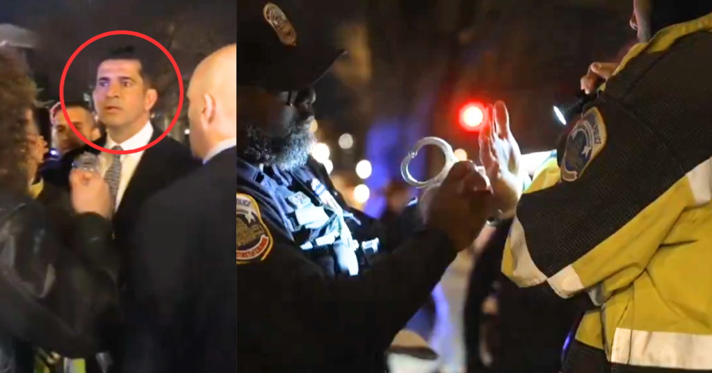 See It: Protester Detained After Spitting at Conservative Podcaster Patrick Bet-David Outside DOGE Party in DC
