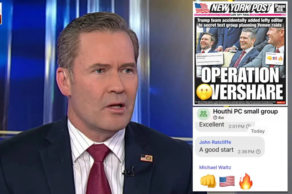 National security adviser Mike Waltz takes ‘full responsibility’ for ‘embarrassing’ Signal leak — claims he’s unaware how ‘vile’ Atlantic editor’s info got ‘sucked into’ his phone