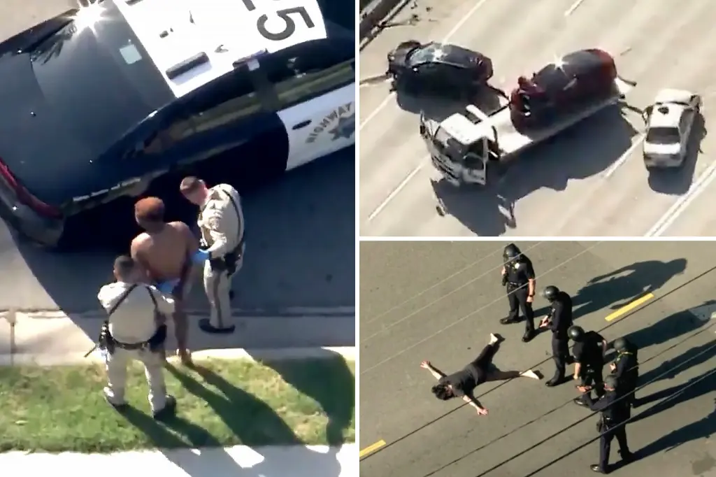 Videos show scenes leading to Weezer bassist Scott Shriner’s wife being shot by cops, charged with attempted murder — starting with LA hit-and-run