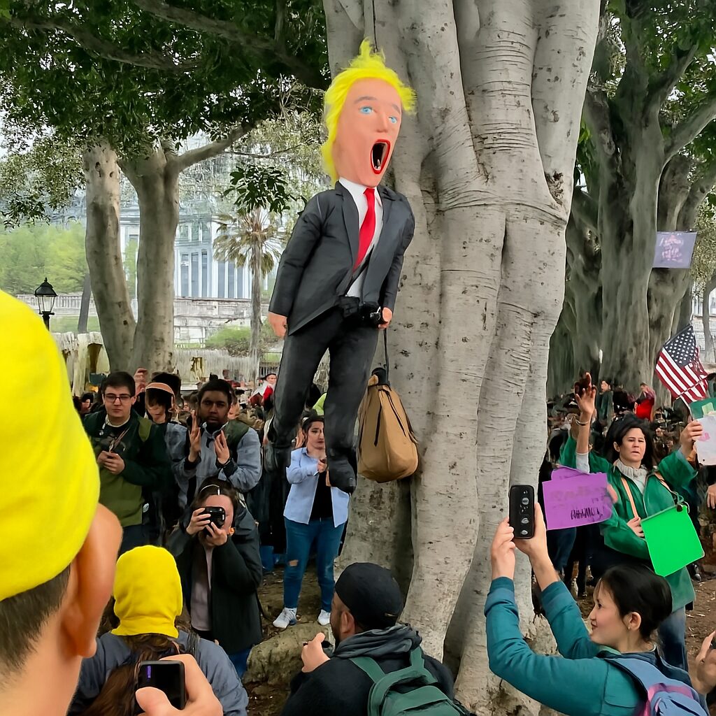 Democrats Under Fire as Children Filmed Cursing, Attacking Trump Effigy at “No Kings” Protests
