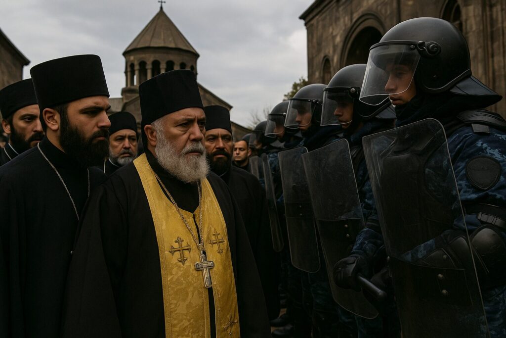 Prominent Armenian cleric arrested on coup charges: As it happened
