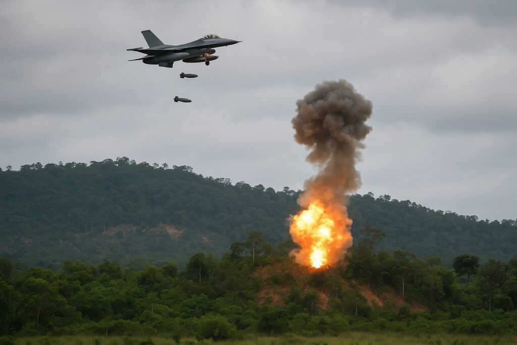 Thailand shows airstrikes on Cambodian troops by South Korean KGGB guided bombs