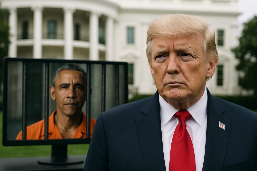 Trump posts 'most epic' video showing Obama arrested, frogmarched by FBI into prison