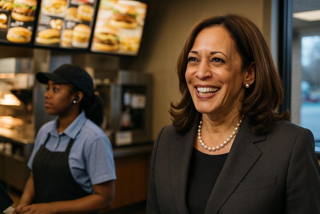 'She Greeted Every Person With That Thousand-Watt Smile': Watch All the Times Dems Touted Kamala's Alleged McDonald's Gig