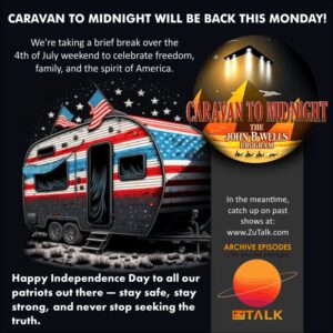 Fireworks on Independence Day with American flag