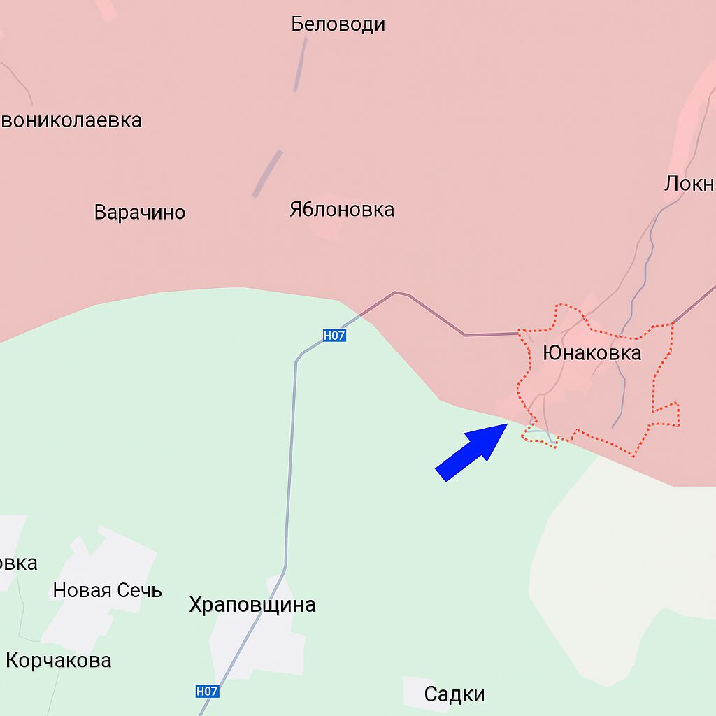 The enemy is throwing special forces at Yunakovka in an attempt to drive our troops out of the Sumy region