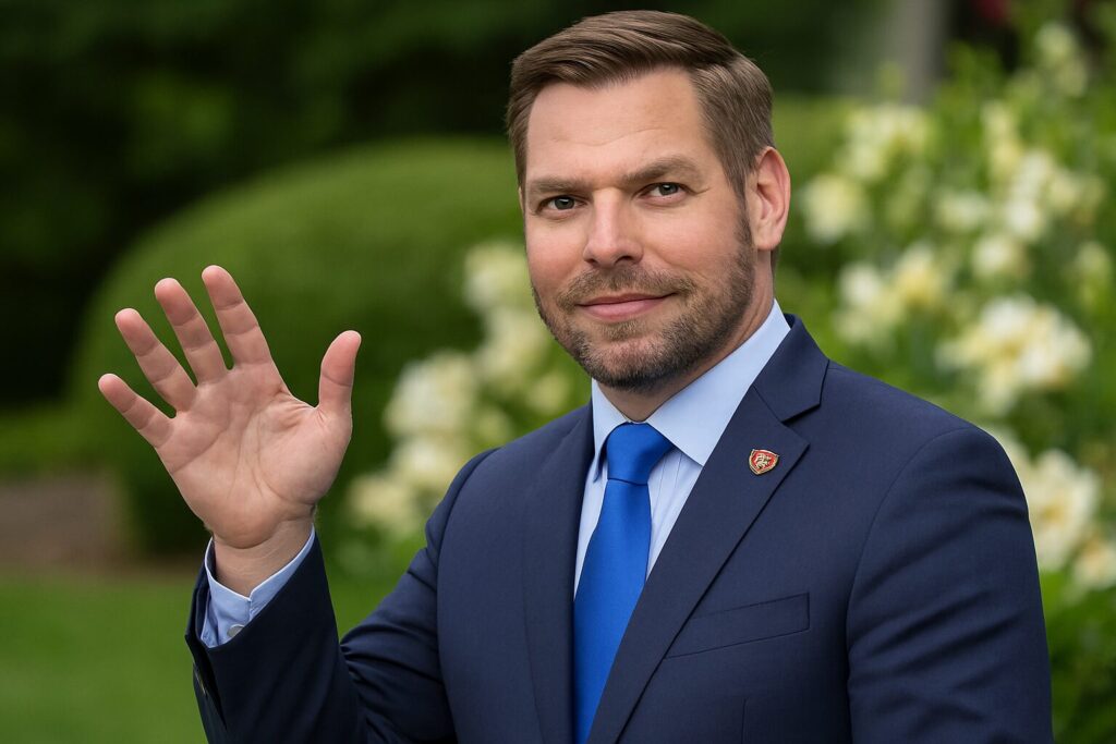 'Who Is the Secretary of Agriculture?' Eric Swalwell Dies After Chomping a Burger in Latest Cringe Video