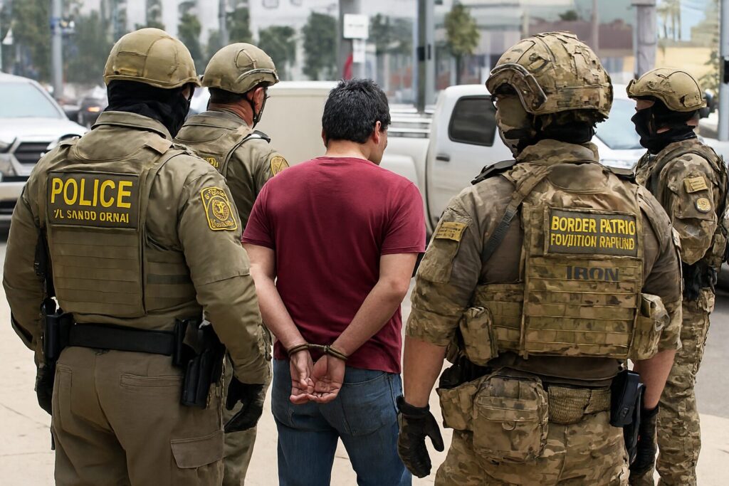 US Border Patrol agents make arrest outside Gavin Newsom anti-Trump rally