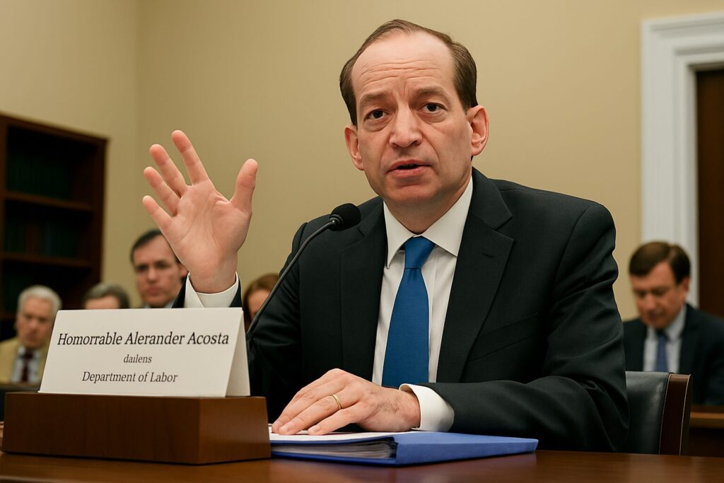 Alex Acosta’s Name Is Missing From Epstein Testimony List