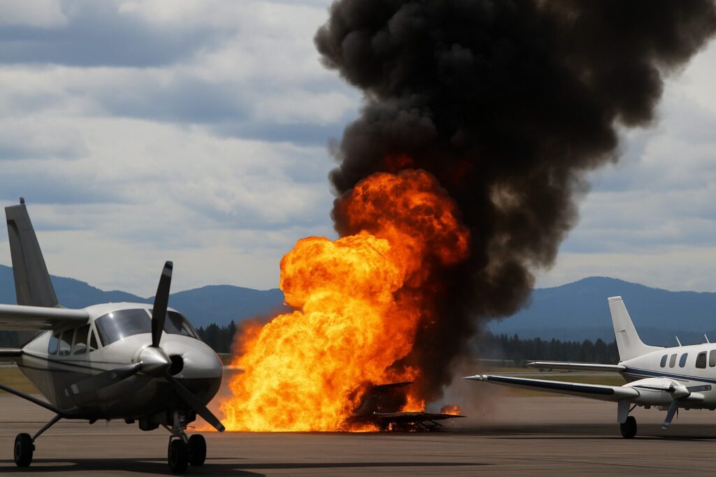 Airplanes Collide At Montana Airport, Sparks MASSIVE Fireball