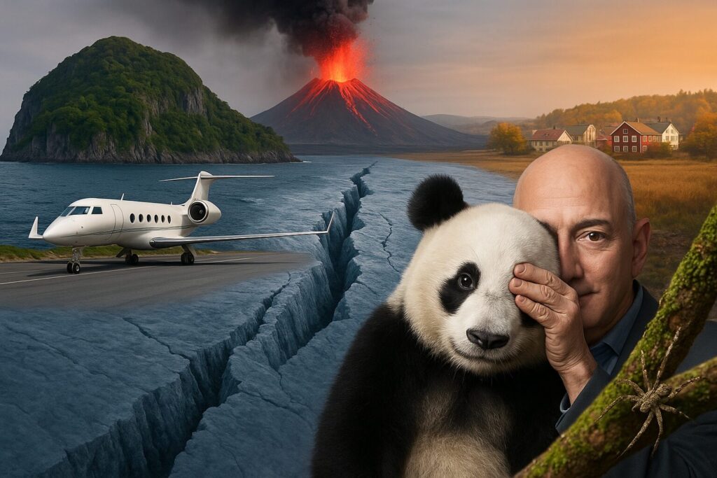 Because you never know what’s more dangerous—nature’s fury, corporate confusion, or Jeff Bezos and a panda...
