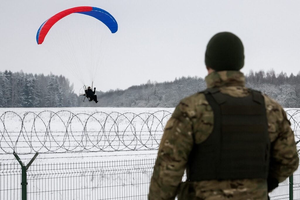 Fighting-age Ukrainian arrested readying paraglider to flee