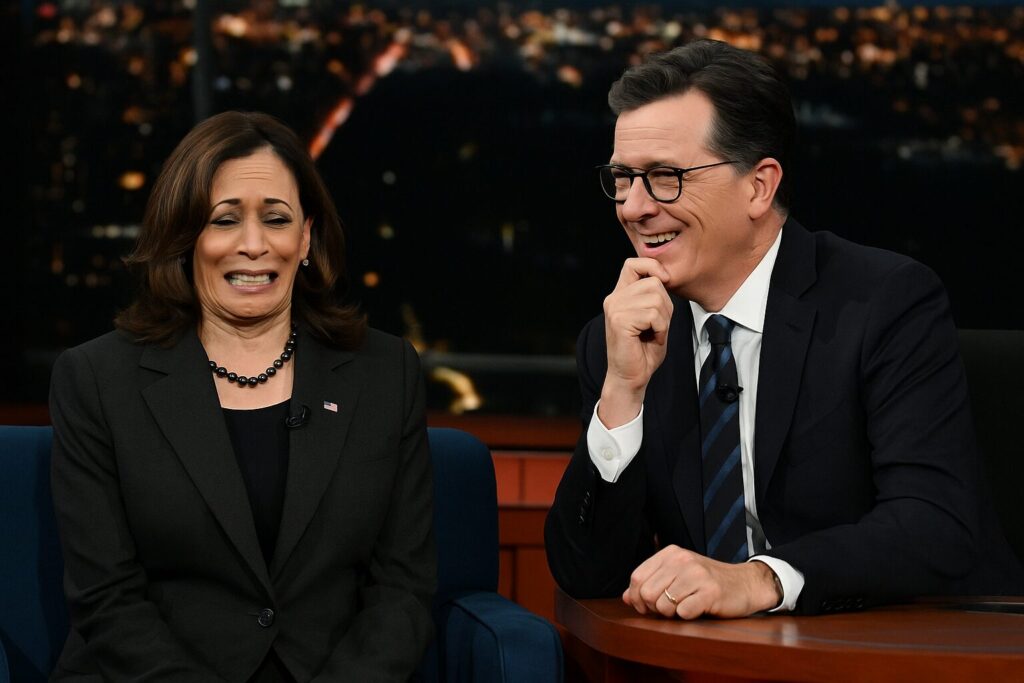 Kamala Harris Tells Stephen Colbert She’s Avoiding Running for Office Because ‘The System is Broken’