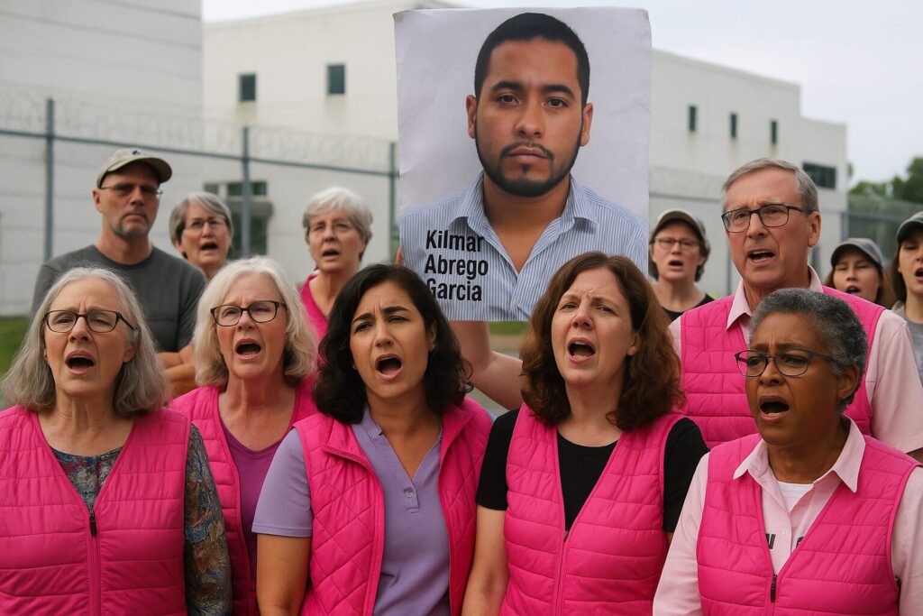 So Much Cringe- Dems Break Out Pink Vests and a Sing-a-Long For 'Maryland Man,' Kilmar Abrego Garcia
