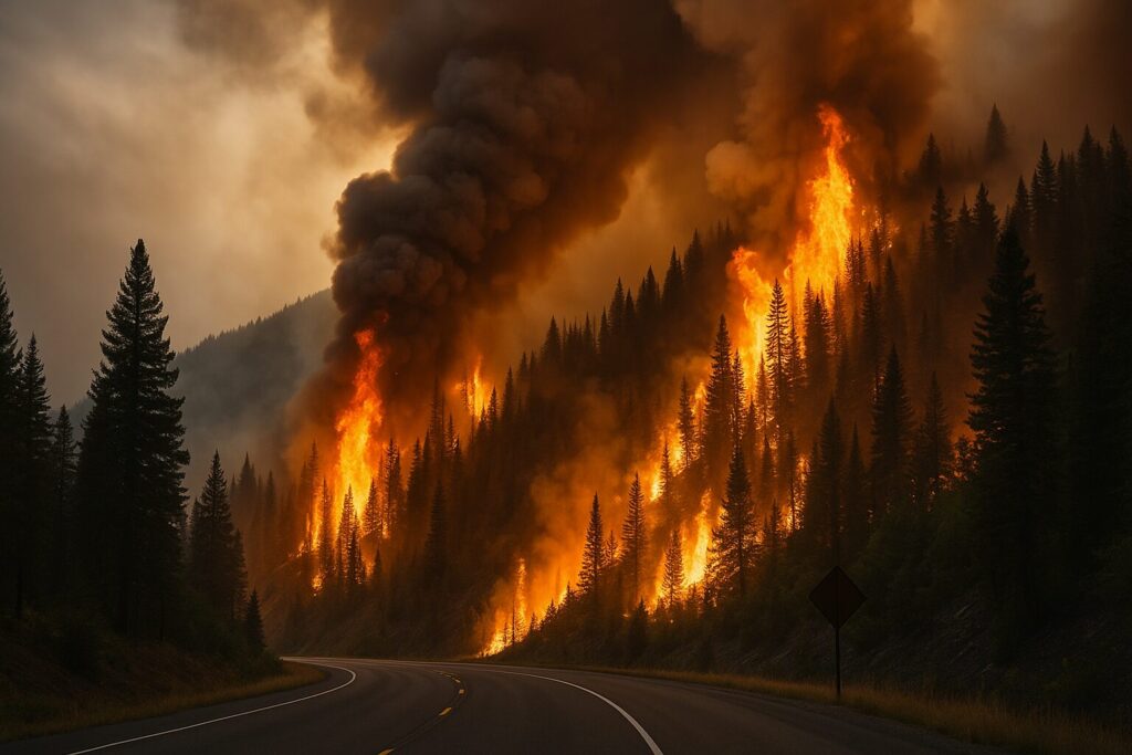 Labor Mountain fire closes Blewett Pass, triggers evacuations