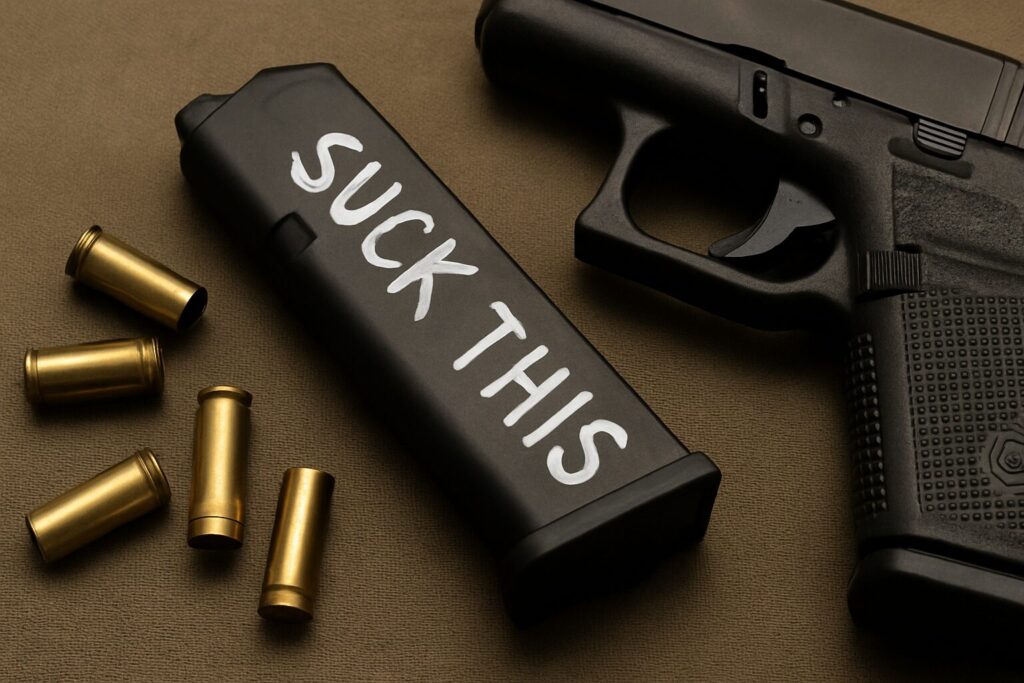 ‘It’s all performative’: why are shooters leaving messages on shell casings?