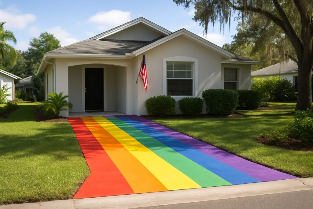 Brush Rush- Florida Residents Are Painting LGBTQIA+ Symbols on Their Driveways Instead of Public Streets