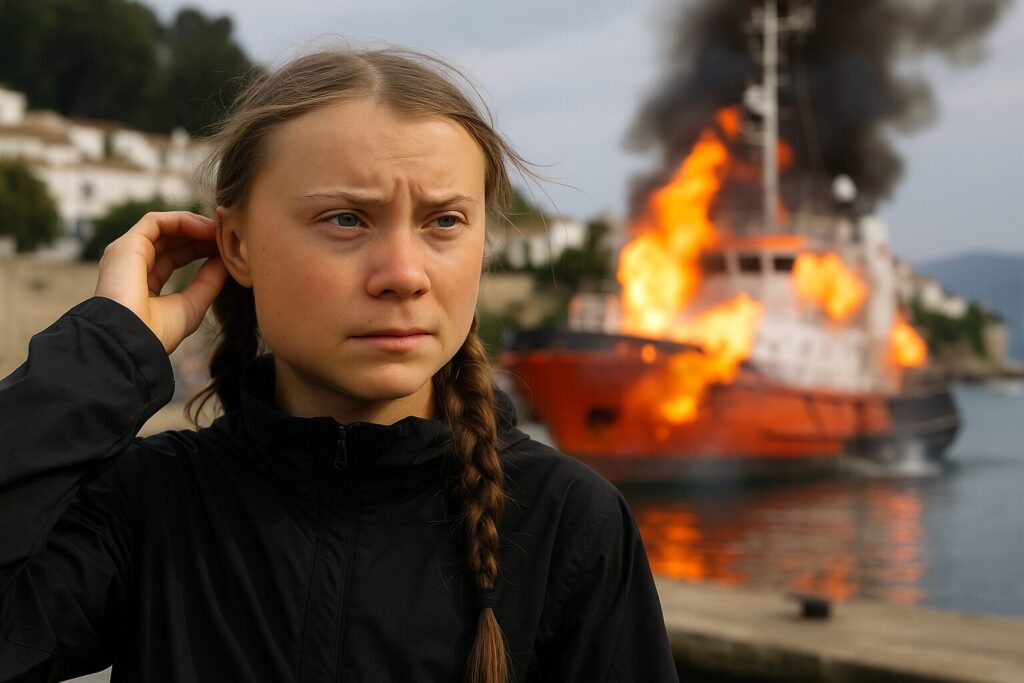 Live Look Into Greta Thunberg’s Boat To Gaza Shows No One Knows What They’re Doing Out There