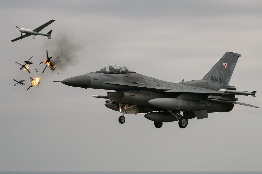 Polish F-16s Intercept Russian Drone Swarm in Historic NATO Operation