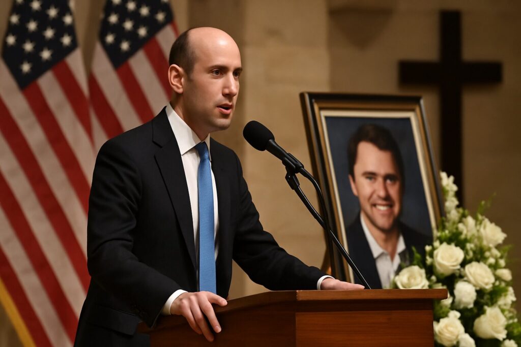 WATCH: Stephen Miller Brings Down The House With Fiery Tribute To Charlie Kirk