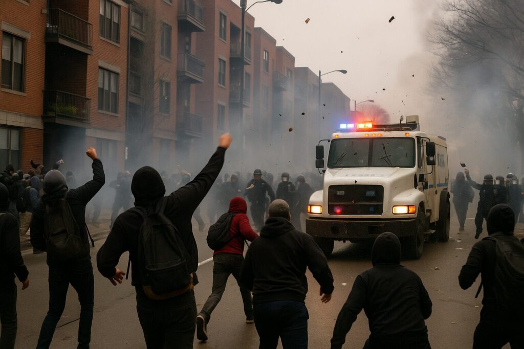 Domestic Terrorists Attack Federal Agents With Rocks, Bottles During Chicago Riot