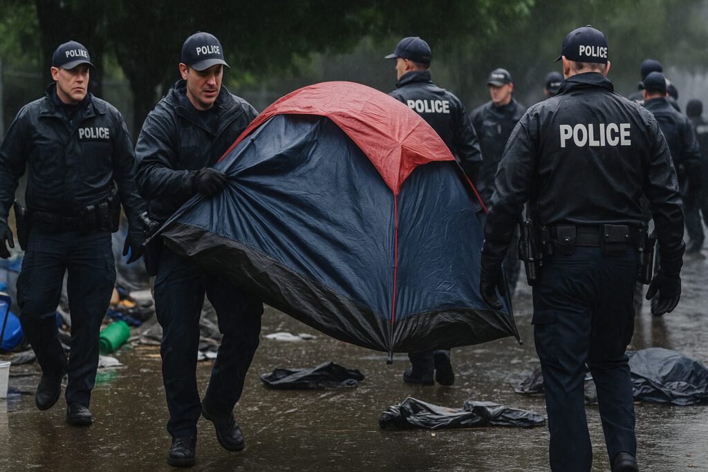 FINALLY: Portland Police CLEAR OUT Antifa Camp Outside ICE Facility