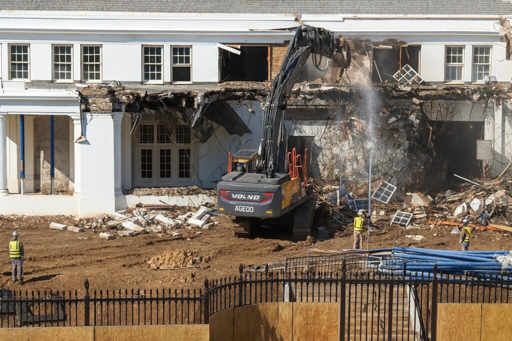 JUST IN- White House Begins Demolition on East Wing for President Trump’s Ballroom