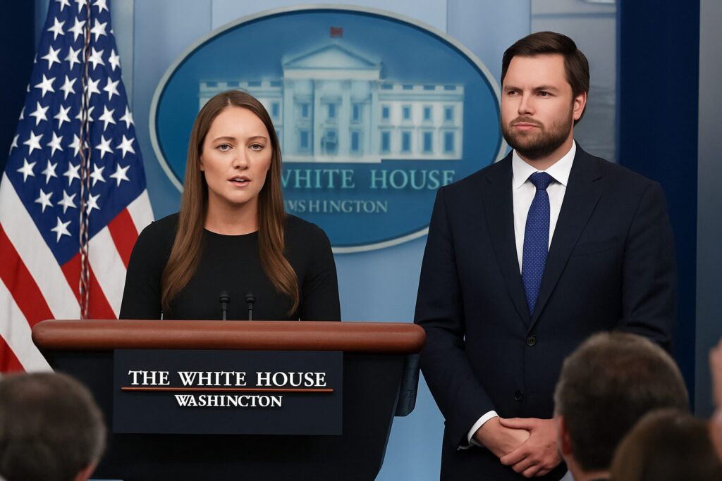Press Secretary Karoline Leavitt and Vice President JD Vance Hold a Press Conference