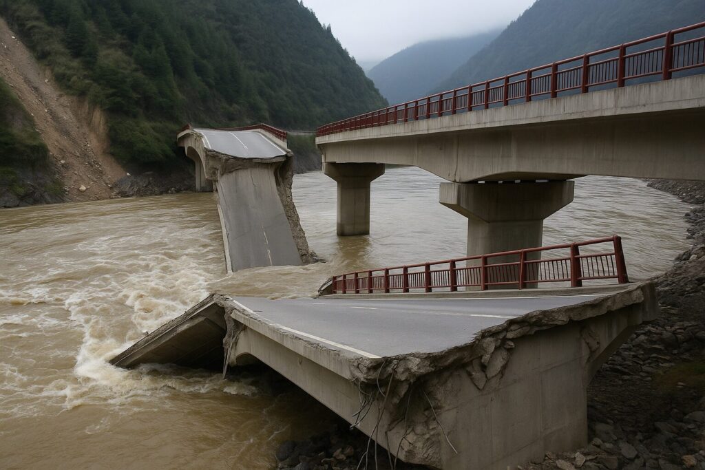 China’s Hongqi Bridge Just Collapsed Into River Months After Opening