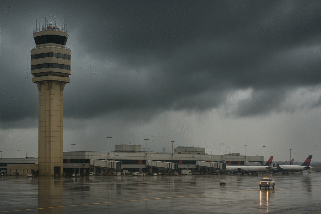 Flight Tower Evacuated At Atlanta International Airport As Severe Weather Disrupts Thanksgiving Travel
