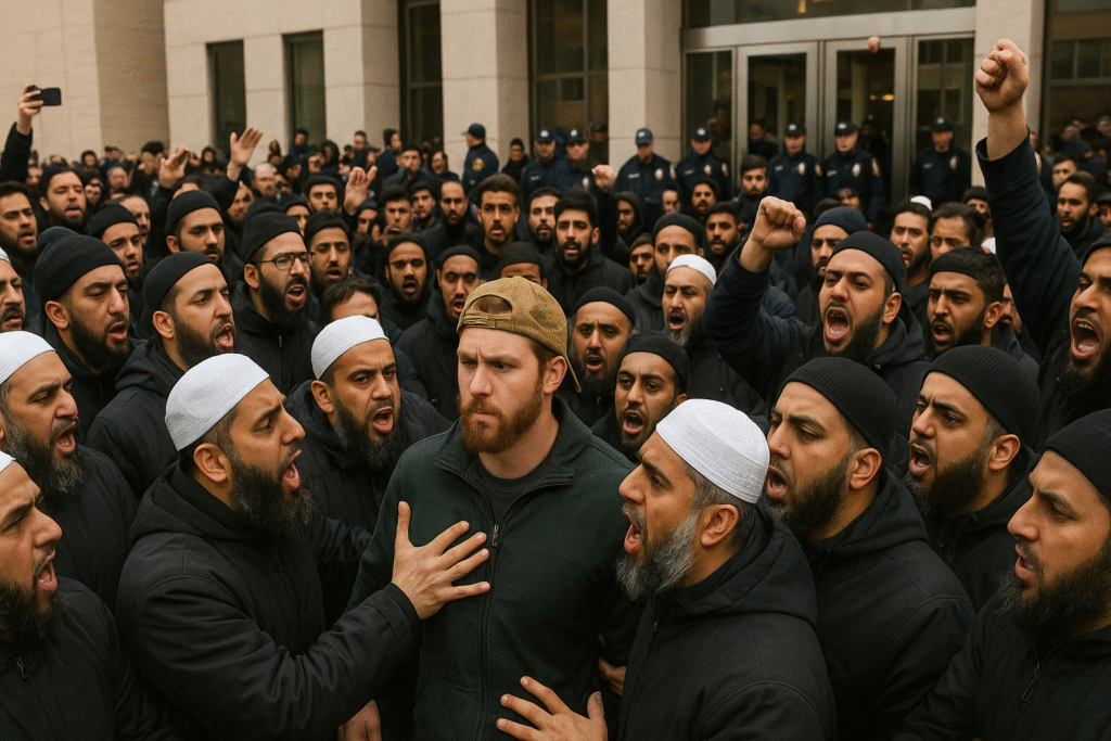 Muslims Surround Conservative Protesters Shouting ‘Allahu Akbar’ In Dearborn, Michigan