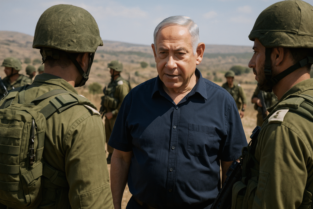 Netanyahu Visits IDF Troops in Israeli-Occupied Syria