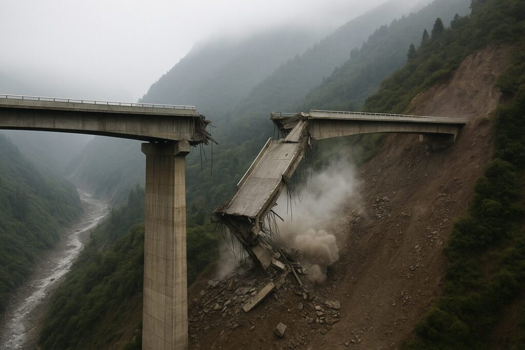 Sky-High Bridge Collapses in Wild Video — Raises Big Questions About China's Belt and Road Initiative