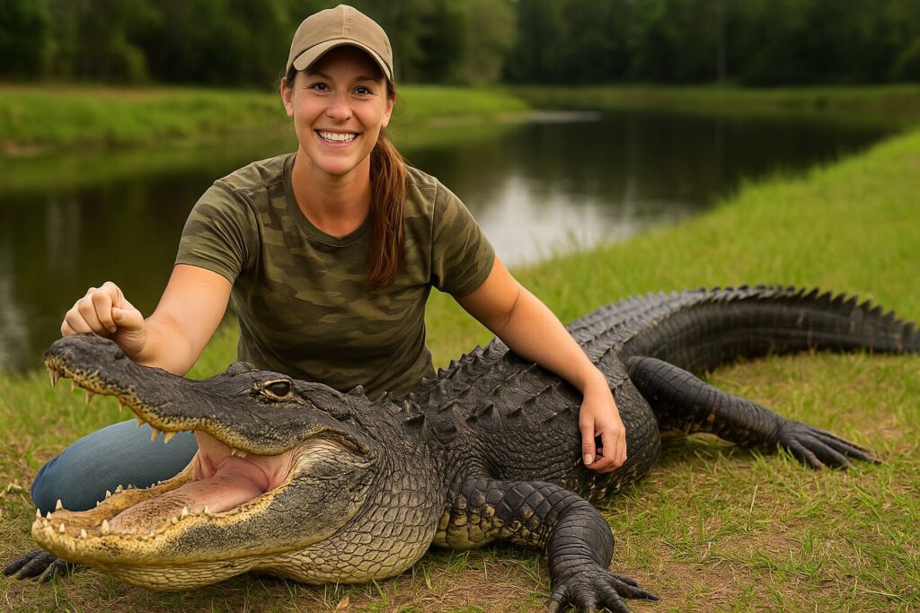 Southern mother on maternity leave captures 12-foot gator for trophy rug
