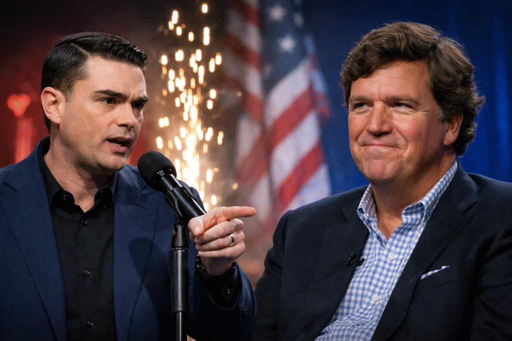 Ben Shapiro And Tucker Carlson Clash At TPUSA’s America Fest